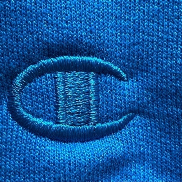 Champion Cerulean Turquoise Blue Cotton Hoodie Sweatshirt Size Large NWOT - Picture 5 of 13